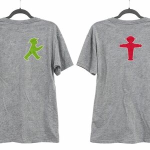 Ampelmann Berlin Gray Short Sleeve With Go And Stop Logo